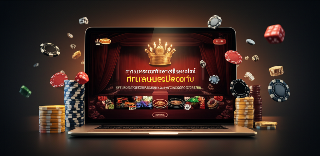 ภาพประกอบเว็บคาสิโนออนไลน์ที่ทันสมัยและปลอดภัยบนหน้าจอมือถือและคอมพิวเตอร์