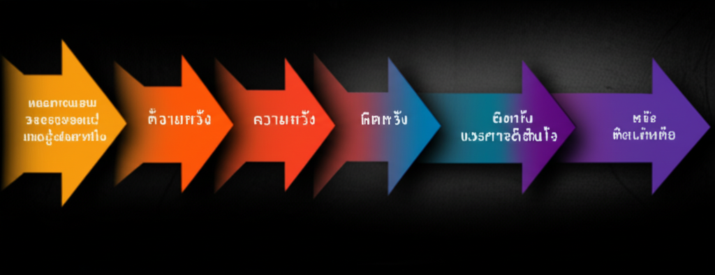 แผนภาพแสดงวงจรอารมณ์ของผู้เล่นคาสิโน ตั้งแต่ความตื่นเต้น ความหวัง ผิดหวัง และการตัดสินใจที่จะเล่นต่อ