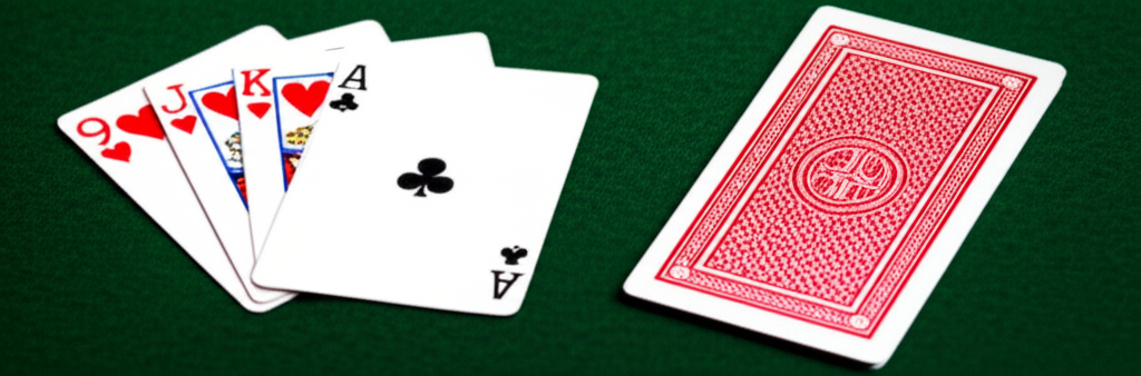 ภาพแสดงตัวอย่างไพ่ในเกมบาคาร่าและวิธีการนับแต้ม